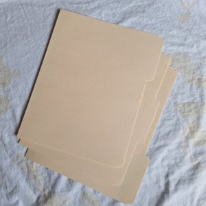 Cartella portadocumenti Manila, 3 pezzi in un set, cartella portadocumenti con linguetta, accessori per diario spazzatura, artigianato di carta