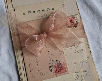 Antique handwritten letters, junk journal ephemera