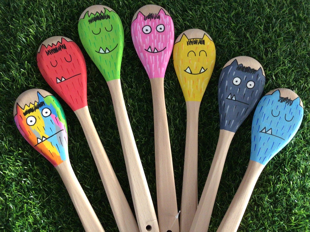 Colour Monster Story Spoons Etsy