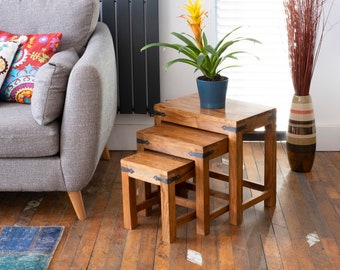 Acacia wood Thakat Nest of Tables