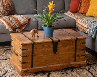 Acacia wood Thakat Chest Coffee Table