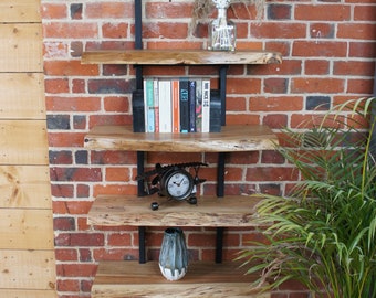 Wall Mounted Shelving Acacia wood Live Edge