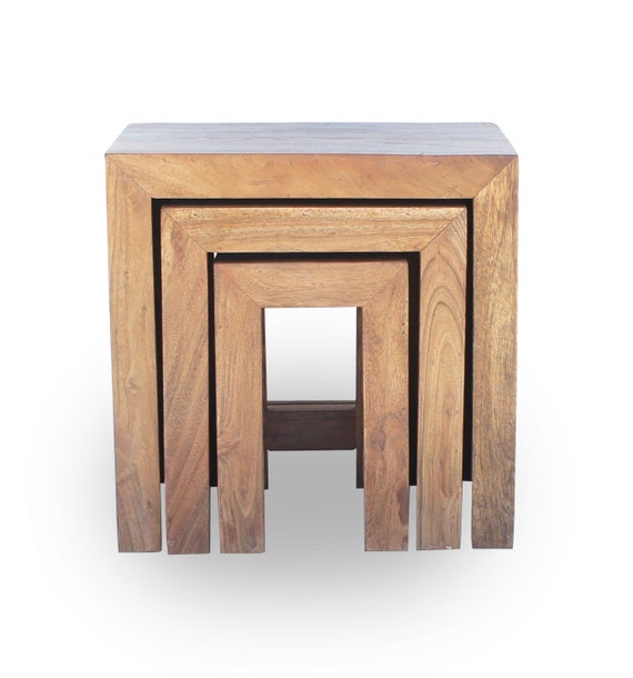 Acacia wood nest of tables deals