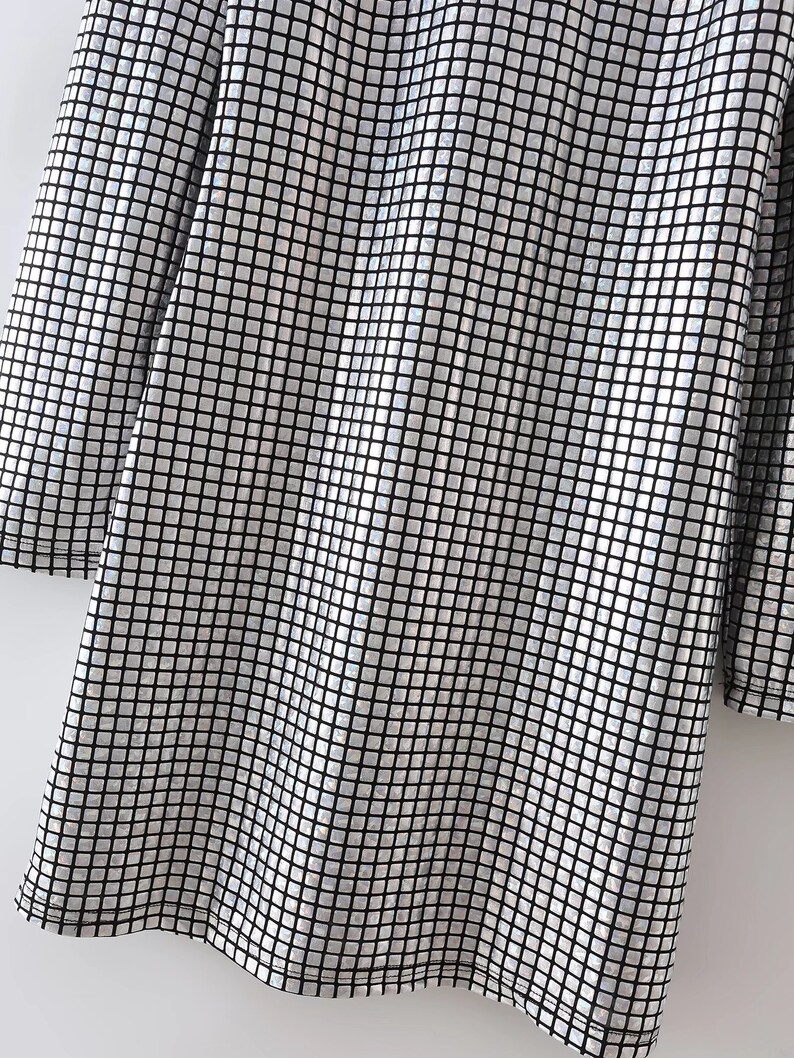 LOONFUNG Sequin ZIP up Bodycon Dress Mirror Ball Dress Etsy