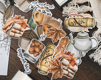 Hello autumn die cuts| Fall | Books | Cosy | Leaves | 10pcs