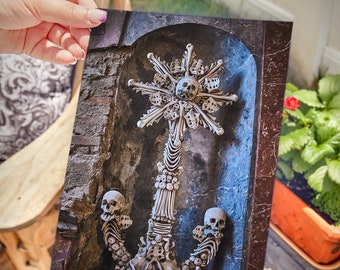 Art Print, "Sedlec Ossuary Monstrance" by Mechanical Whispers, 7" x 10" Giclee Matte Archival Print