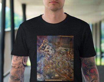 Jeweled Saint Skeleton, Waldsassen Photo T-Shirt (Germany Skull Memento Mori Photography Artwork Goth Unisex tshirt tee shirt men women)