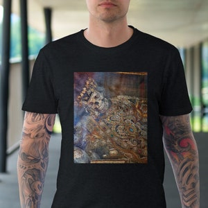Jeweled Saint Skeleton, Waldsassen Photo T-Shirt (Germany Skull Memento Mori Photography Artwork Goth Unisex tshirt tee shirt men women)