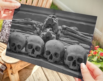 Art Print, "Sedlec Ossuary Skulls" by Mechanical Whispers, 7" x 10" Giclee Archival Print