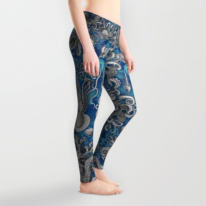 Squid Octopus Tentacle Pattern Print Women Leggings