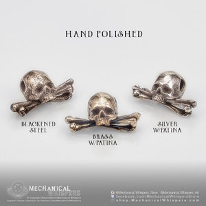 This image compares the three metal finishes and levels of detail.