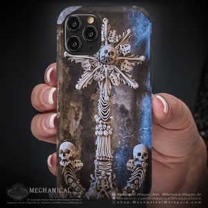 Sedlec Ossuary Bone Church Monstrance, Photo Phone Case, iPhone, Samsung Galaxy (Skull Prague Bone Artwork Goth Halloween Memento Mori)