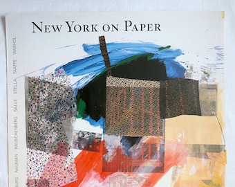 Robert Rauschenberg - New York On Paper 1988 - RARE Vintage Original Robert Rauschenberg Poster, Robert Rauschenberg