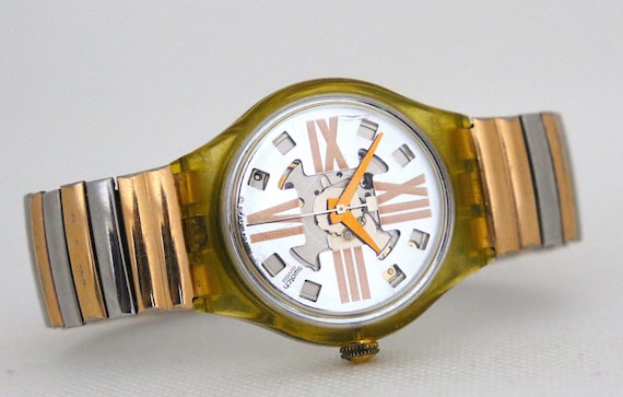 1992s COPPER RUSH Swatch Vintage Automatic watch,… - image 1