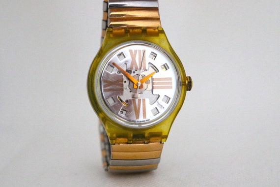 1992s COPPER RUSH Swatch Vintage Automatic watch,… - image 9