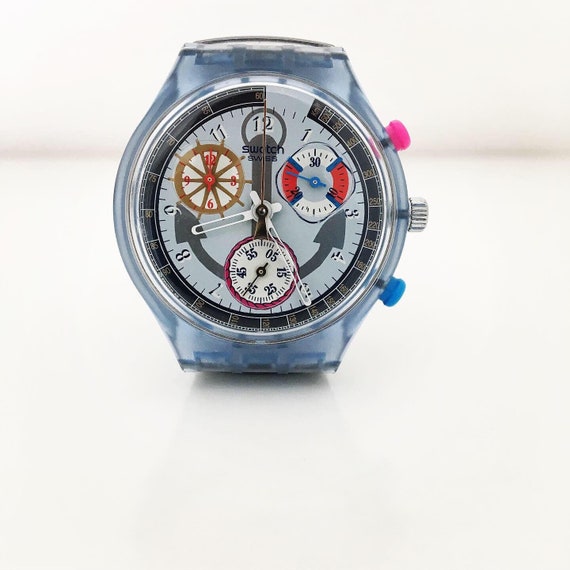 1990s Swatch SCN110 / Vintage Swatch / Chronograph