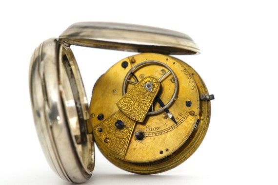 1860s Verge Fusee Silver Pocket watch, Verge Fuse… - image 1
