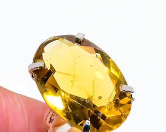 Citrine Handcrafted Ring 925 Sterling Silver November Birthstone Jewelry