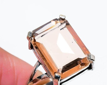 Morganite Handmade Ring 925 Sterling Silver Pink Stone Jewelry