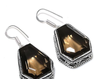 Topaz Drop Dangle Earrings 925 Sterling Silver November Birthstone Jewelry