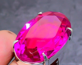 Sparkling Rubellite Ring Size 4, Pink Gemstone Ring, Band Ring, 925 Sterling Silver Jewelry, Birthday Gift, Ring For Best Friend