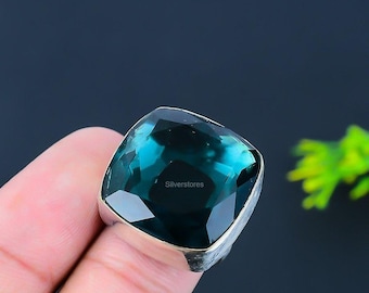 Tourmaline October Birthstone Ring Handcrafted Solid 925 Sterling Silver Band Jewelry