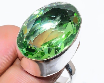 Tsavorite Handmade Ring 925 Sterling Silver Green Stone Jewelry
