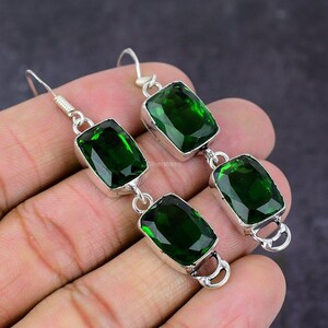 Elegant Peridot Earrings, Green Gemstone Earrings, Drop & Dangle Earrings, 925 Sterling Silver Jewelry, Birthday Gift, Earrings For Love