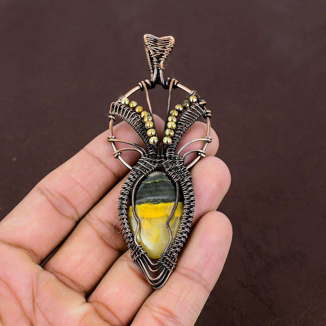 Yellow jasper necklace Clearance