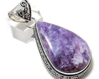 Ciondolo Piatto In Lepidolite Con Occhiello In Argento 925 - Diversi Modelli. - Italia - Foto 5