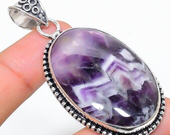 Natural Amethyst Pendant, Purple Oval Gemstone Pendant, 925 Sterling Silver Jewelry Pendant, Engagement Gift, Pendant For Women