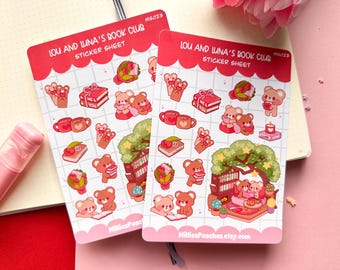 Kawaii Planner Stickers: Lou and Luna's Book Club, Journal Stickers