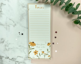 Task list notepad | stationery | handmade | 50 sheets notepad | desk accessory