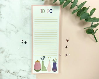 50 sheets To do list | 8x3 inches List pad | stationery | digital illustration | Cute memo pads
