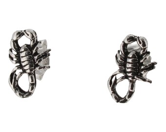 Sterling Silver Scorpian Stud Earrings 925