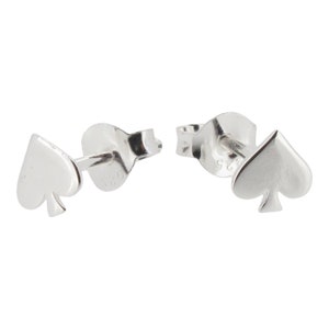 Sterling Silber Ace of Spades Ohrstecker 925