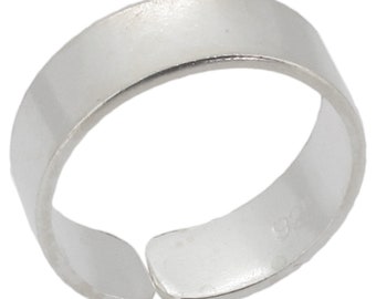 Sterling Silver Toe Ring Plain Band 925