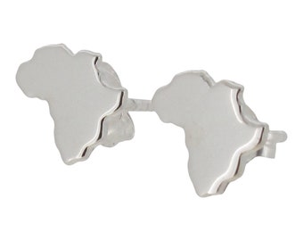 Sterling Silver Africa Stud Earrings 925