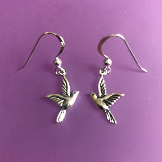 Details about   Song Bird Drop Earrings Sterling Silver 925 Hallmarked Drops 