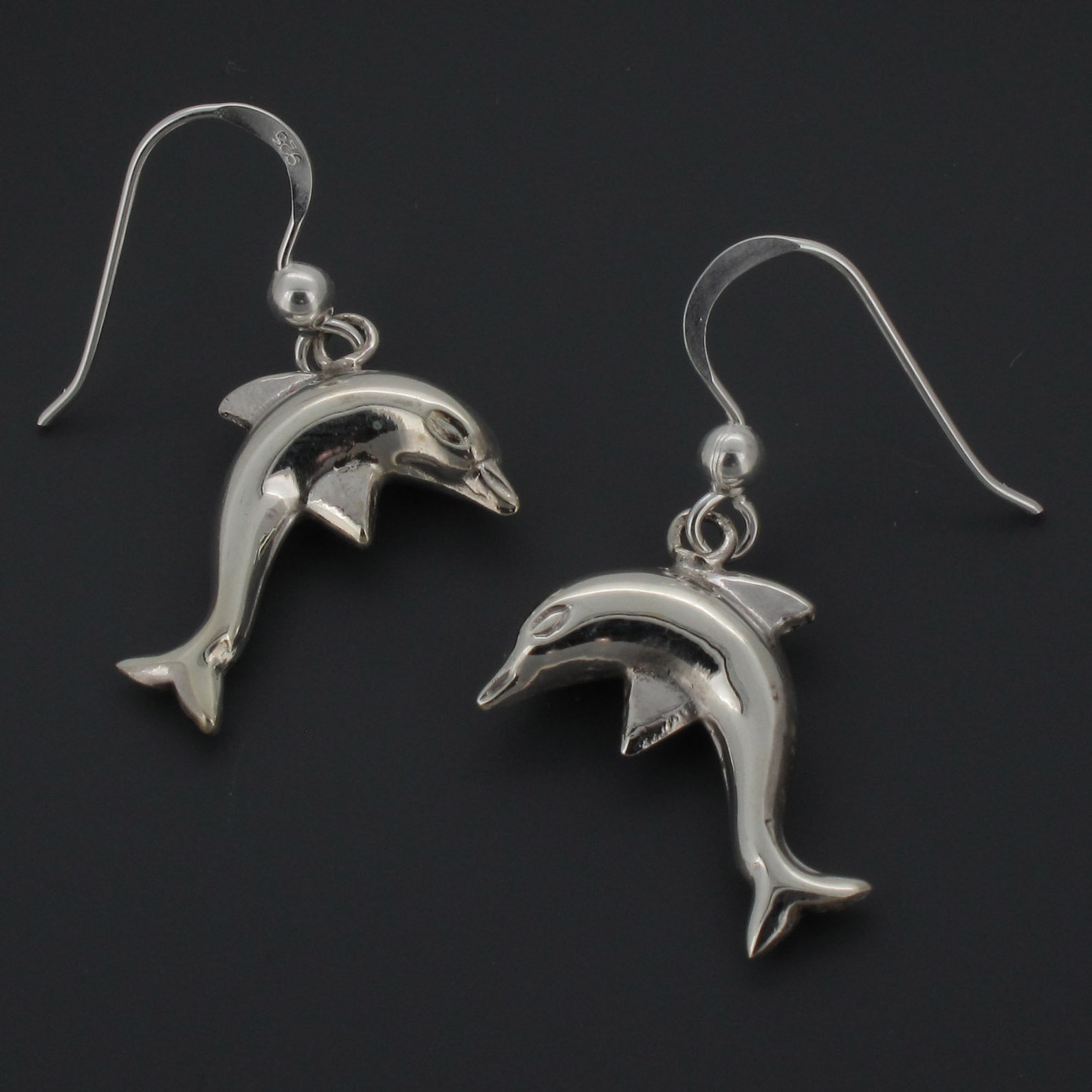 Silver dolphin earrings Clearance