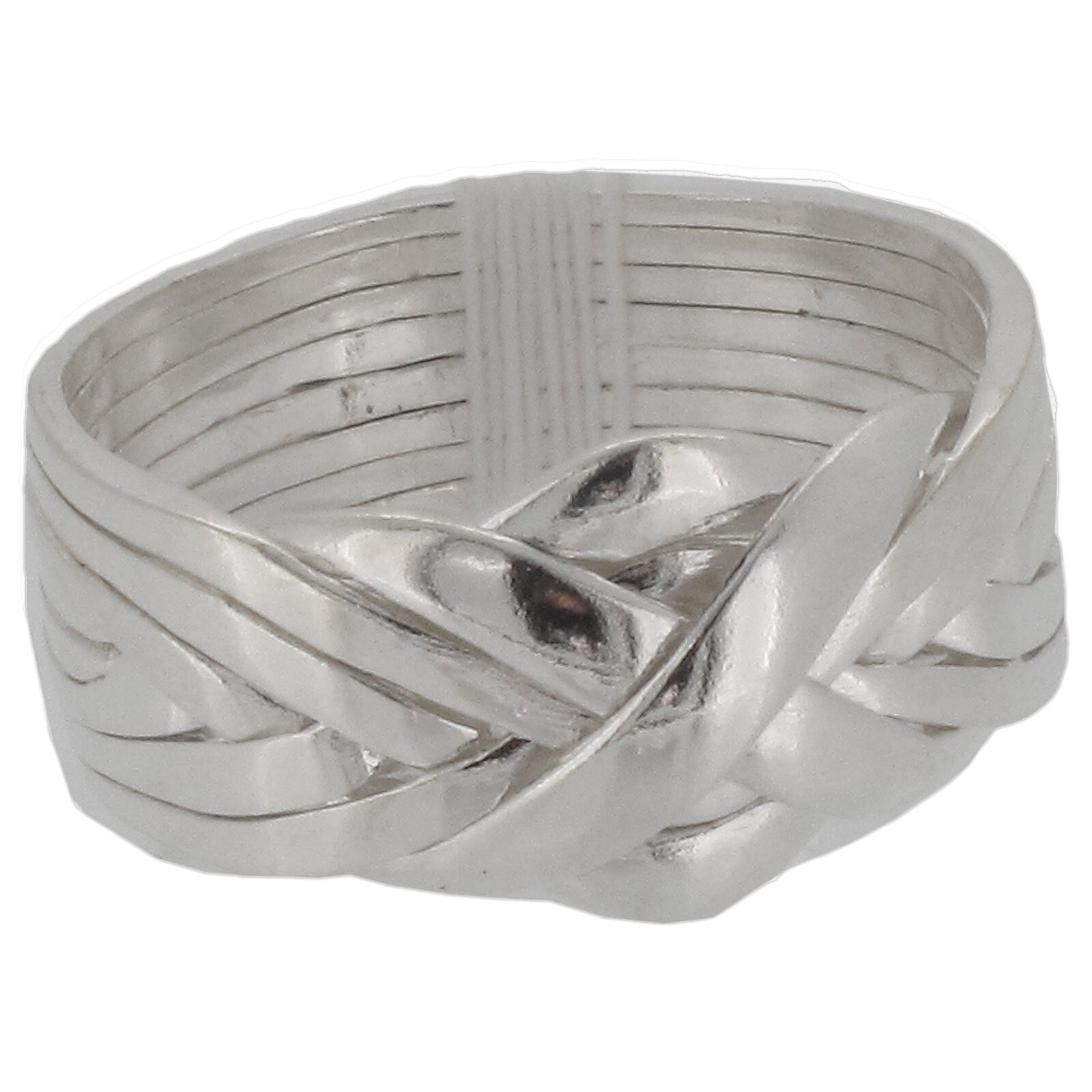 Sterling Silver 8 Band Puzzle Ring 925 Etsy