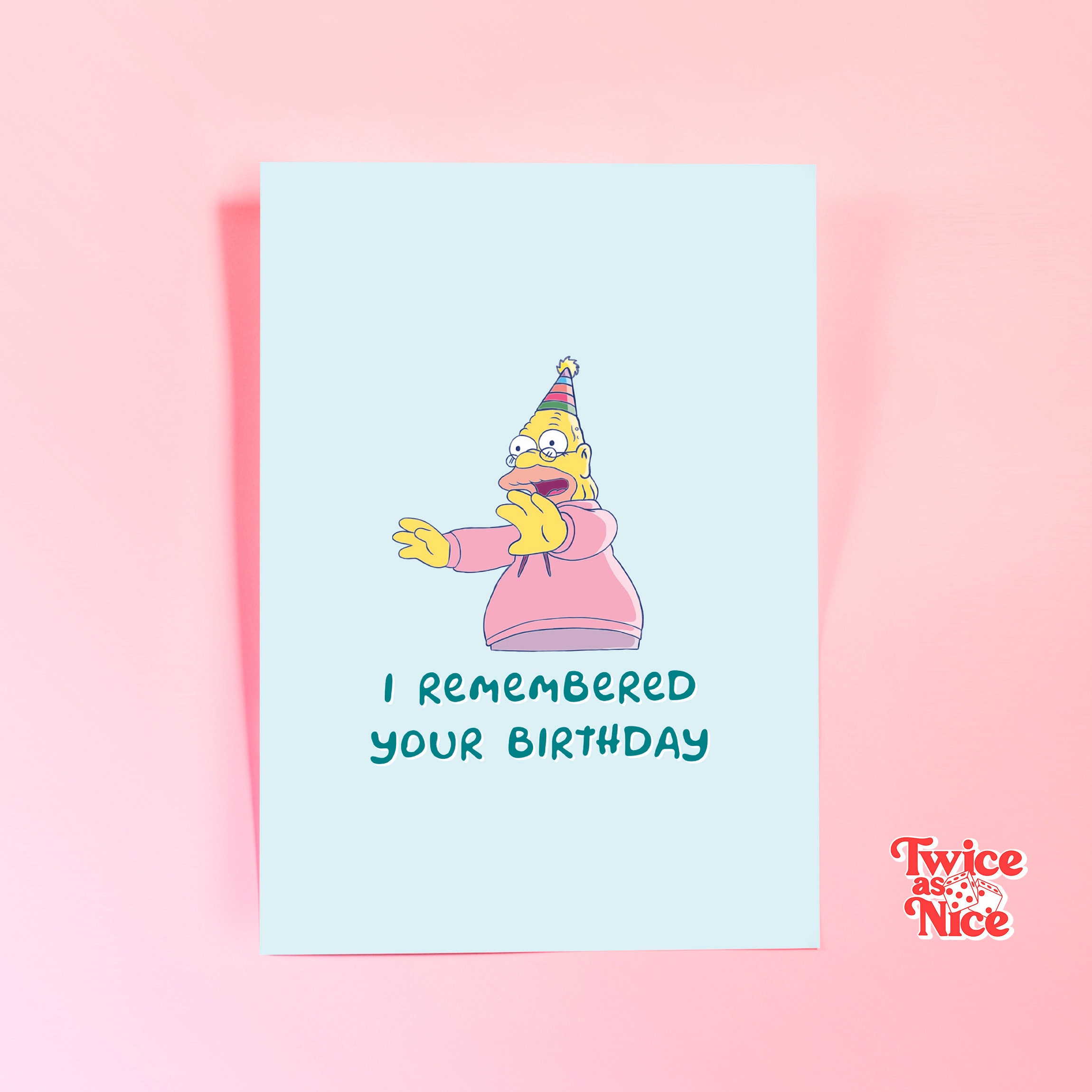 Grandpa Abe Simpsons Birthday Card | Etsy