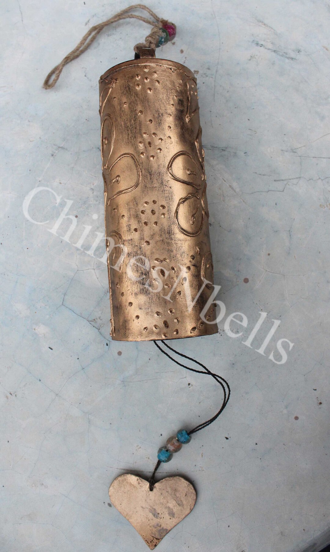 Recycled Iron Decorative Giant Bell 9" Height Antique Indian Metal ...