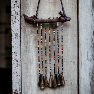 Handmade Bohemian Garden Decoration Hanging Chime Sun catcher Multi colour Beaded Rustic Vintage Wind chime