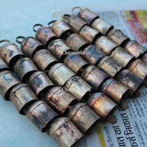 Rounded Top Recycled Iron Tin Cow Bells  2&quot; Inches Height Dozen ( 12 Pieces )
