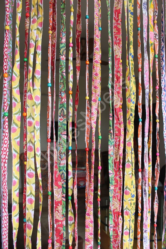 Handmade 100 cotton Bohemian Hippie Beaded Doorway Curtain