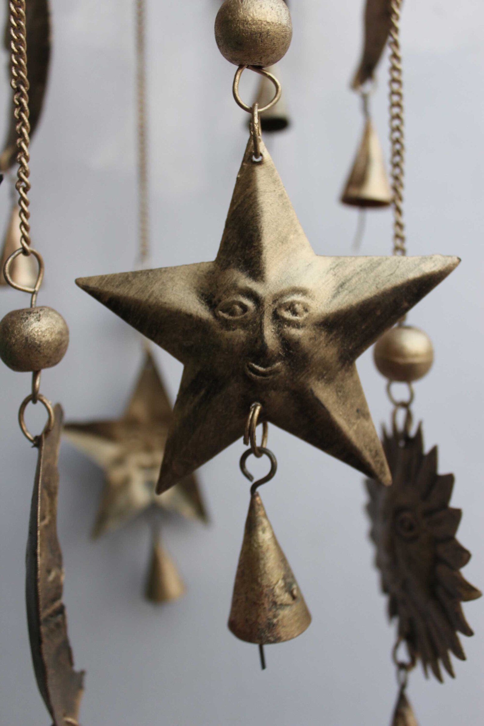 Sun Moon Star Round Wind Chime Zodiac Wind Chime Sun Hanger Etsy