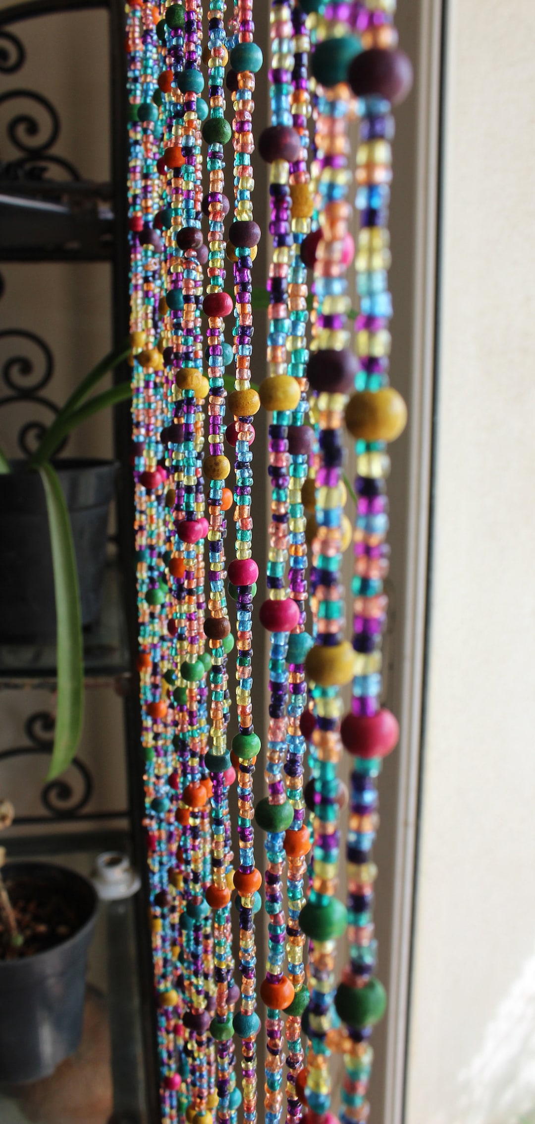 String Curtain Hippie Closet Beads High-Density Wooden Beaded