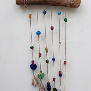 Handmade Boho Decoration Garden Hanging Chime Sun catcher Multi color Beaded Mobile