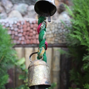 6 Vintage Bells Hanging Chime Mobile String Decoration 82 cm Length Bells Boho Decor